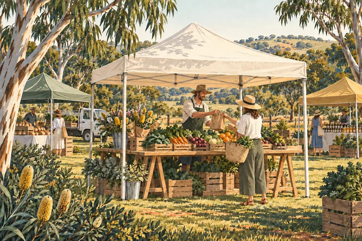 A painted neighbourhood fresh food shop